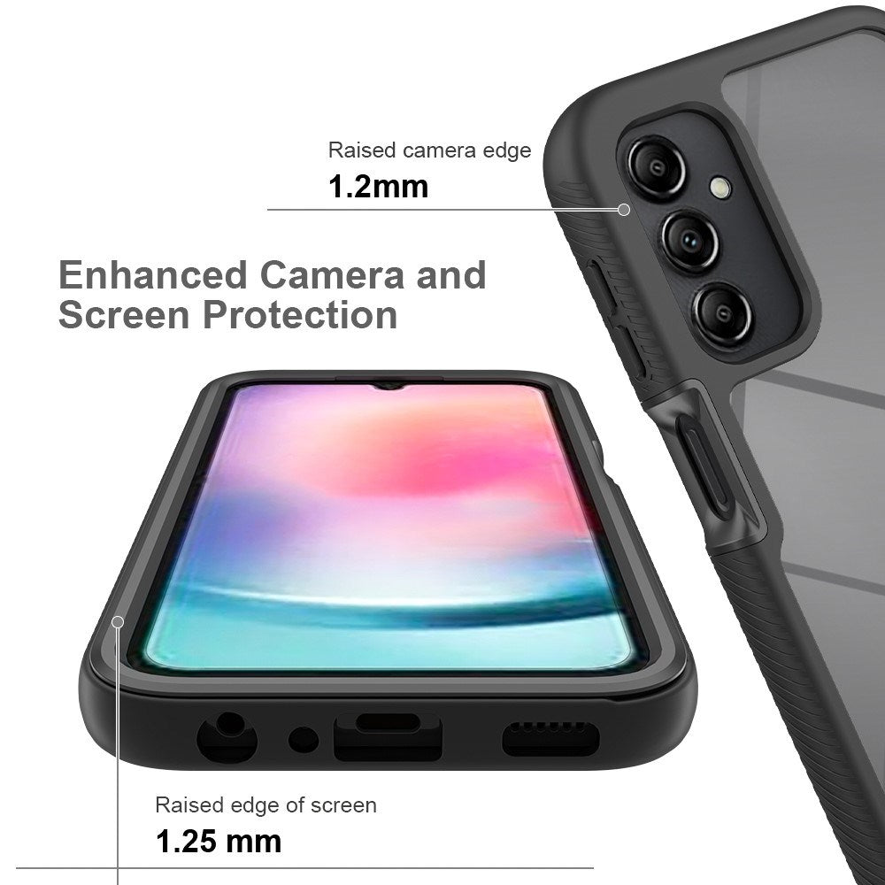 Samsung Galaxy A24 - 2-i-1 Plast Skal & Skärmskyddsfilm - Genomskinlig