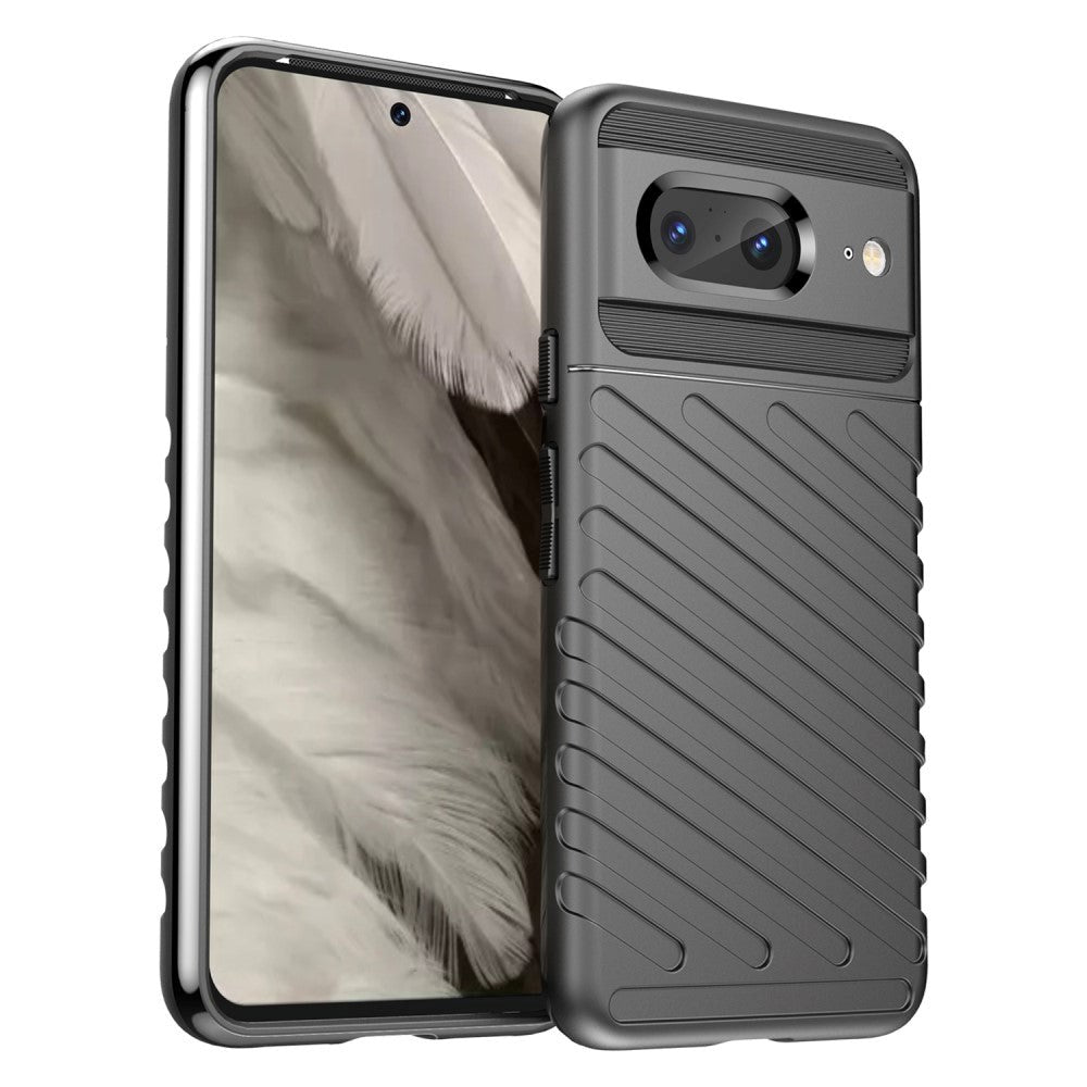 Google Pixel 8 Thunder Series Twill Plast Skal - Svart