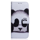 Nokia C32 PU-Läder Plånboksfodral m. Tryck - Panda