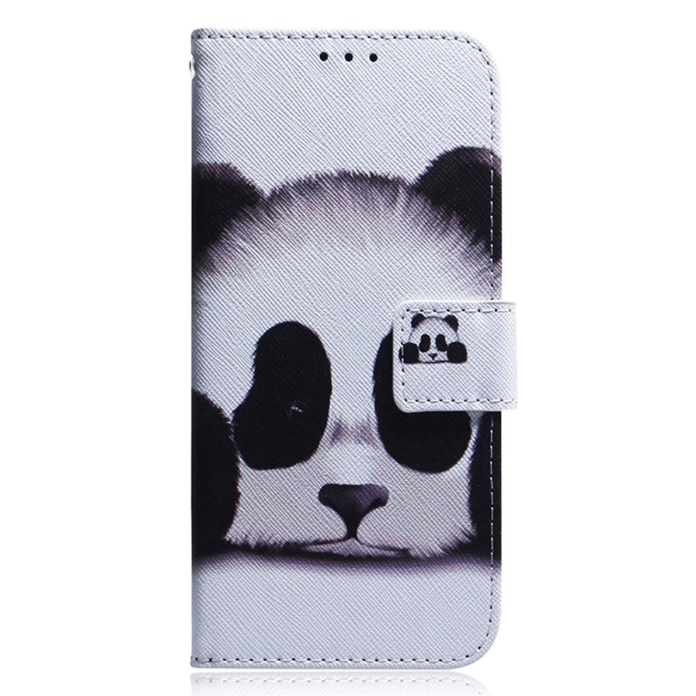 Nokia C22 PU-Läder Plånboksfodral m. Tryck - Panda