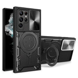 EIDERWOOD Samsung Galaxy S22 Ultra Hantverkar Skal m. Kickstand & Cam Slider - Svart