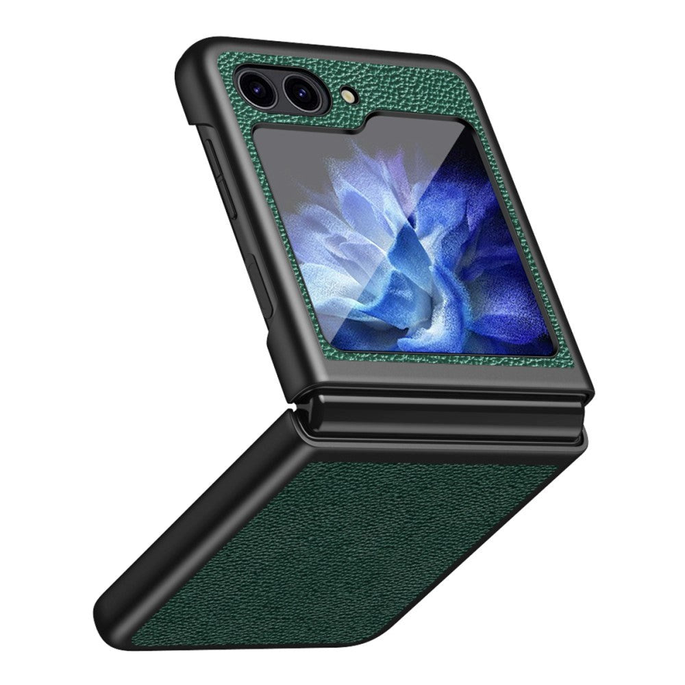 Galaxy Z Flip5 Litchi Konstläder Skal