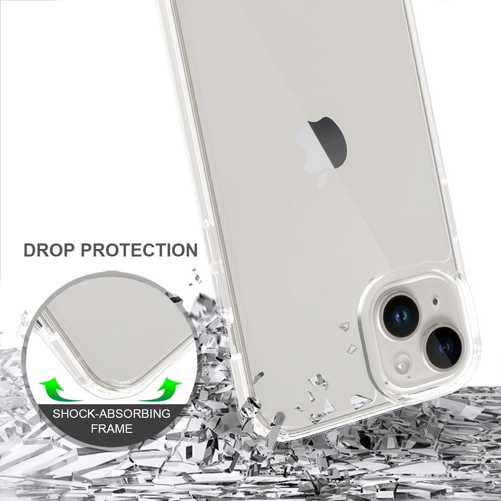 iPhone 15 Plus Hybridplast Skal - Transparent