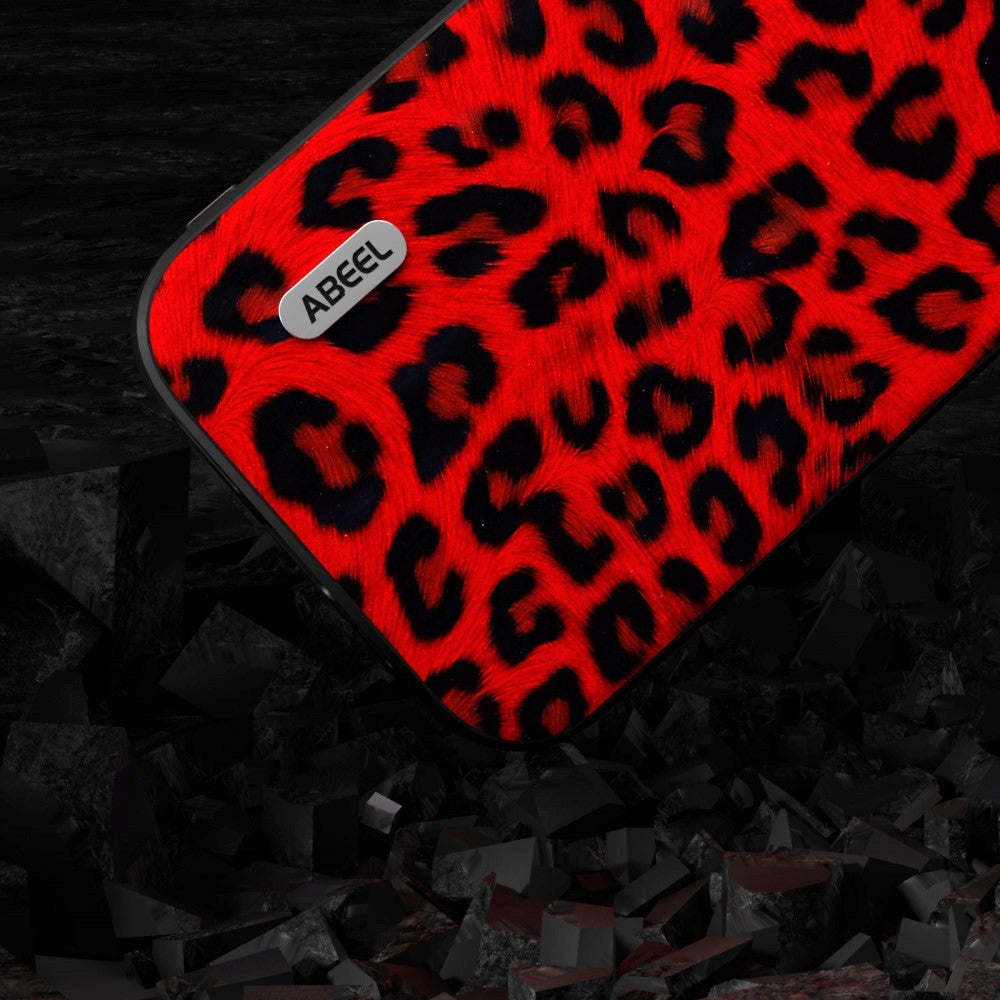 iPhone 15 Pro Max Skal Flexibel Plast - Leopardmönster - Röd