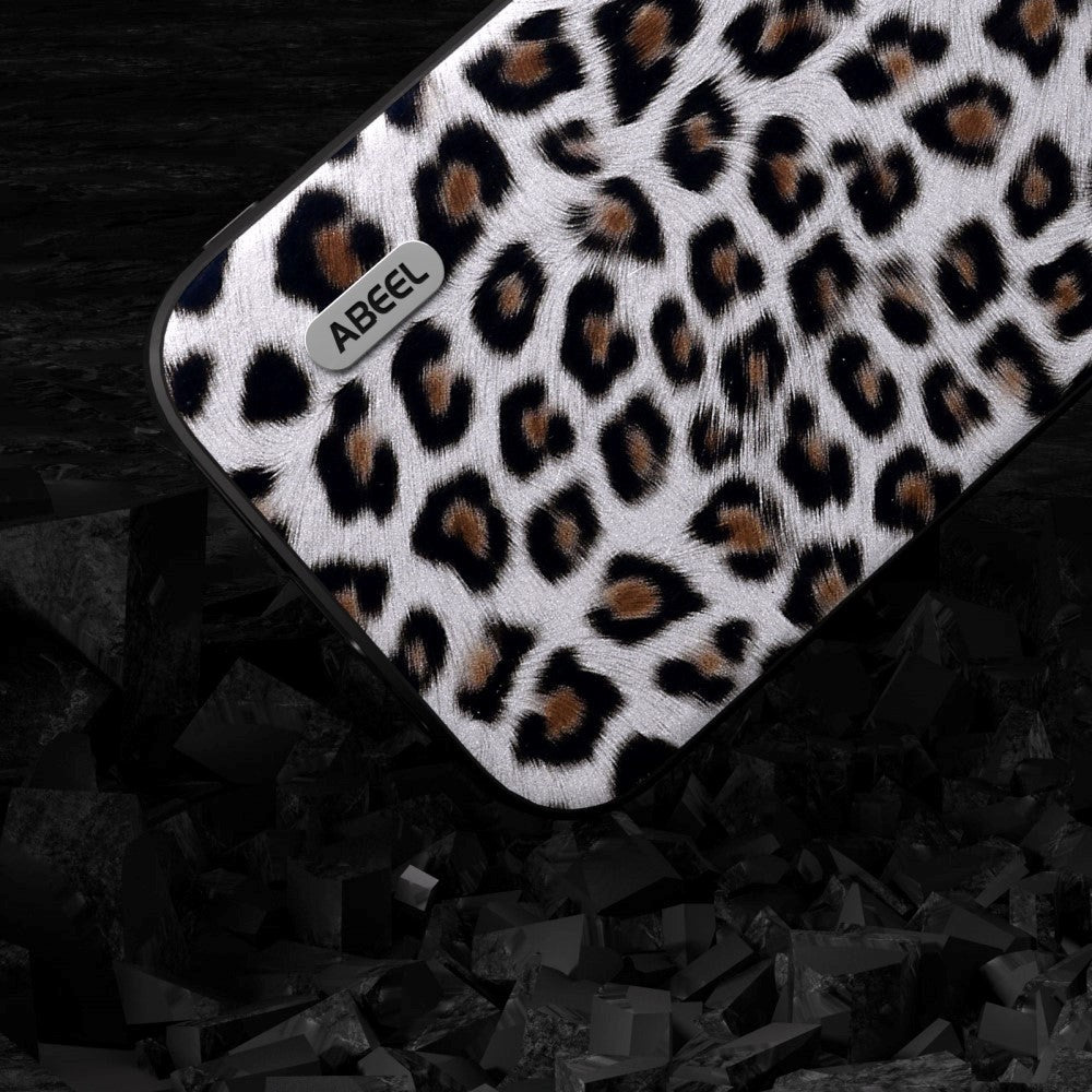 iPhone 15 Pro Max Skal Flexibel Plast - Leopardmönster - Silver