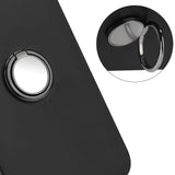 iPhone 15 Flexibelt Plast Skal med Magnetiskt Ringstativ - Svart med Svart Ring