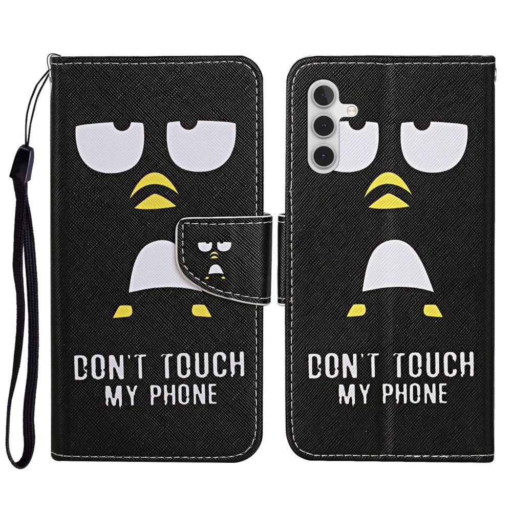 Samsung Galaxy S23 FE Plånboksfodral med Rem - "Don't Touch My Phone"