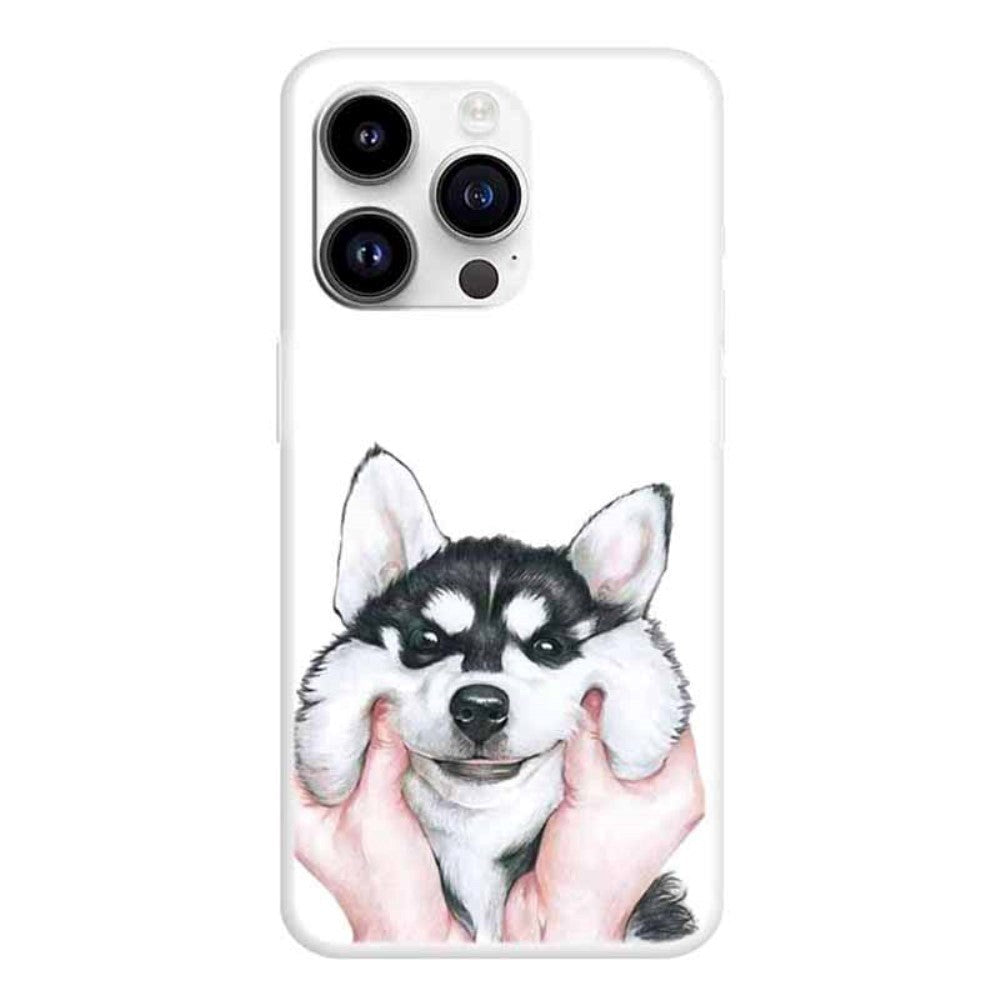 iPhone 15 Pro Flexibel Plast Skal med Tryck - Husky