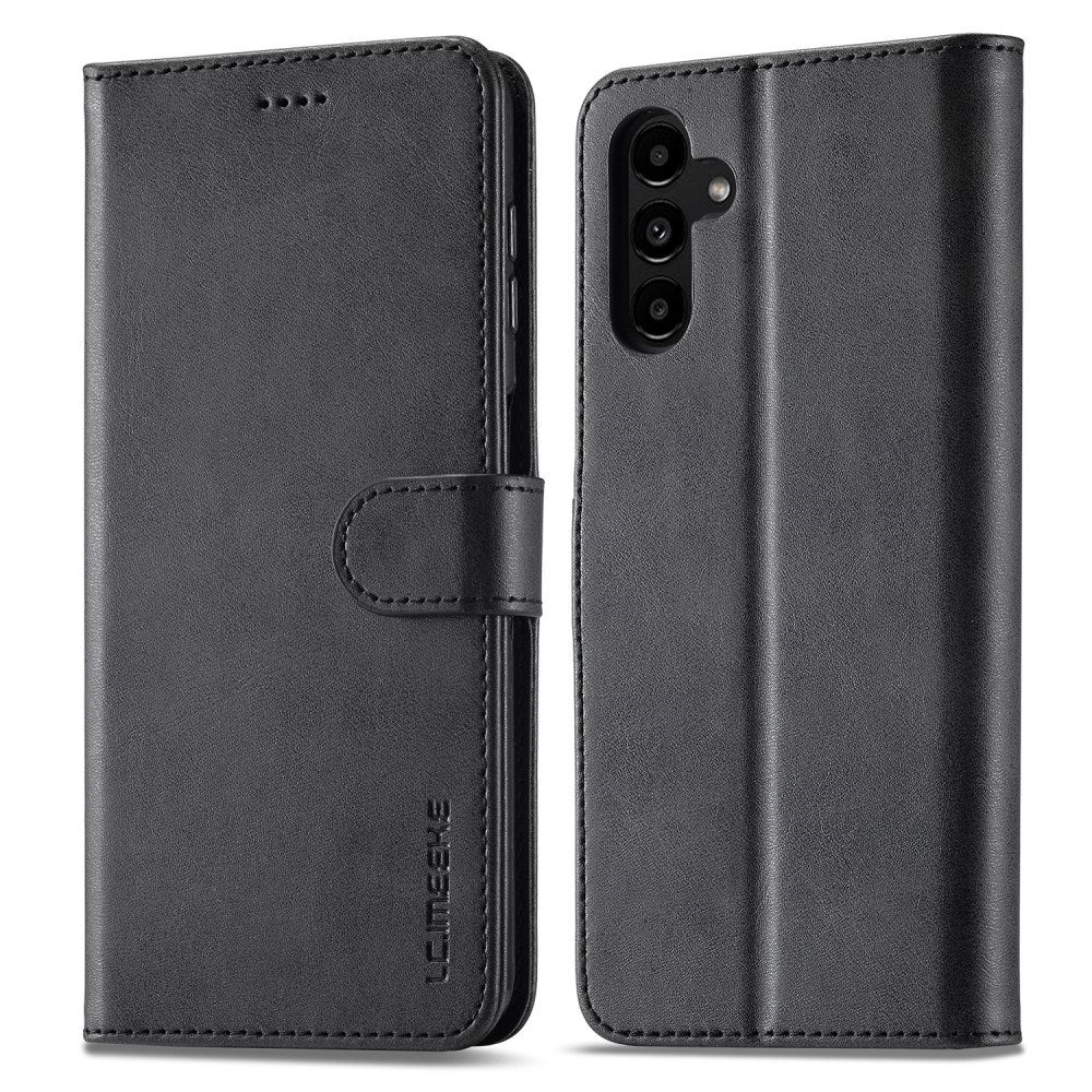 EIDERWOOD Samsung Galaxy S23 FE Konstläder Plånbokfordral med Stativ - Svart
