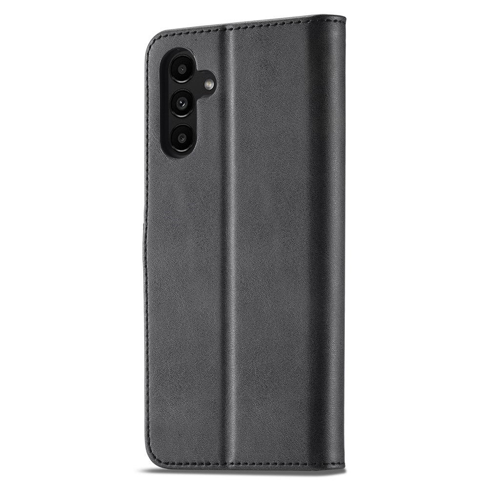 EIDERWOOD Samsung Galaxy S23 FE Konstläder Plånbokfordral med Stativ - Svart