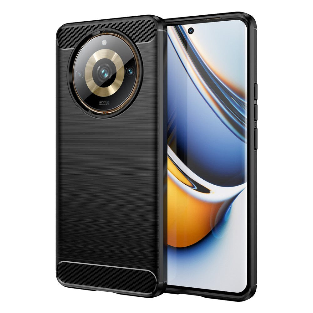 Realme 11 Pro+ 5G / 11 Pro 5G Brushed Carbon Skal - Svart