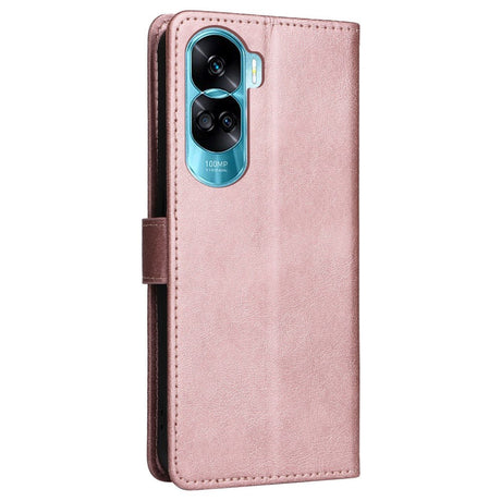 Honor 90 Lite Läder Fodral m. Plånbok og Rem - Rose Gold