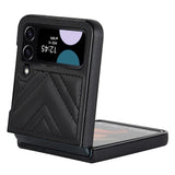 EIDERWOOD Samsung Galaxy Z Flip4 (5G) Fodral i Konstläder med V-Design - Svart