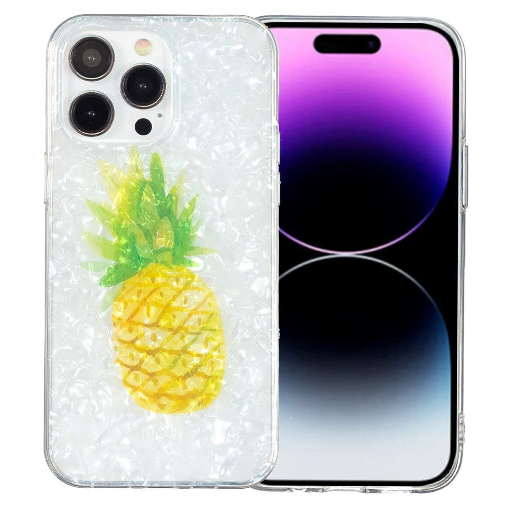 iPhone 15 Pro Flexibelt Plastskal - Ananas