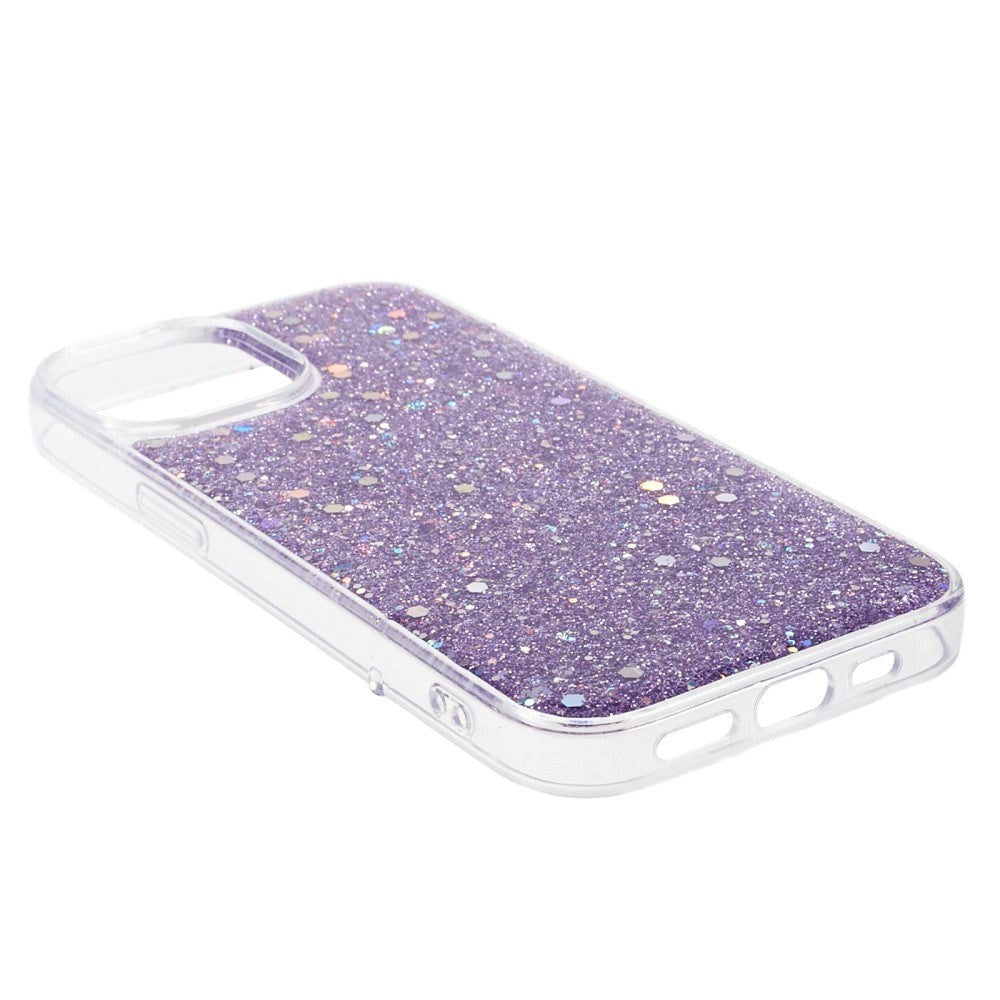 iPhone 15 Skal - Lila Glitter