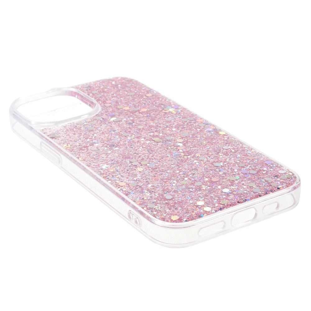 iPhone 15 Plus Skal - Rosa Glitter