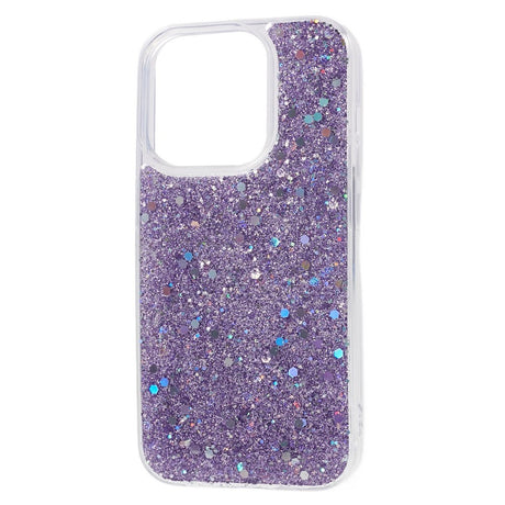 iPhone 15 Pro Glitter Skal - Lila