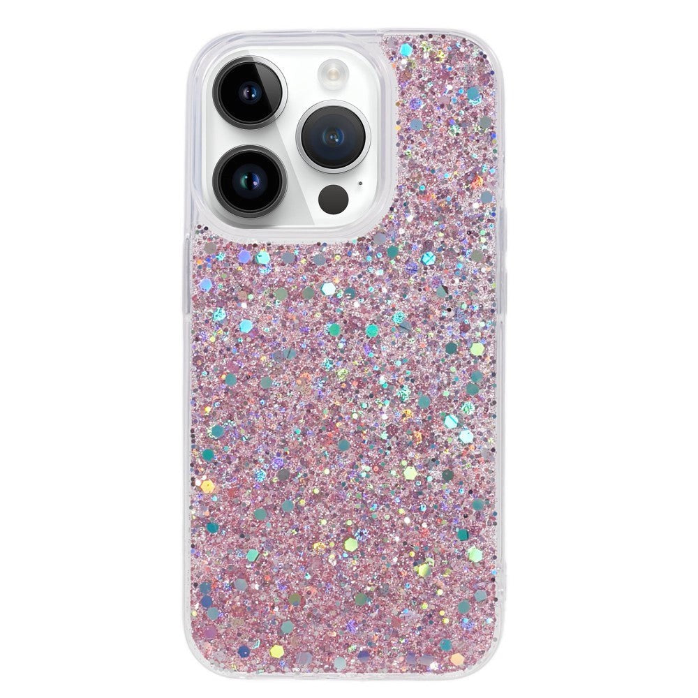 iPhone 15 Pro Skal - Rosa Glitter