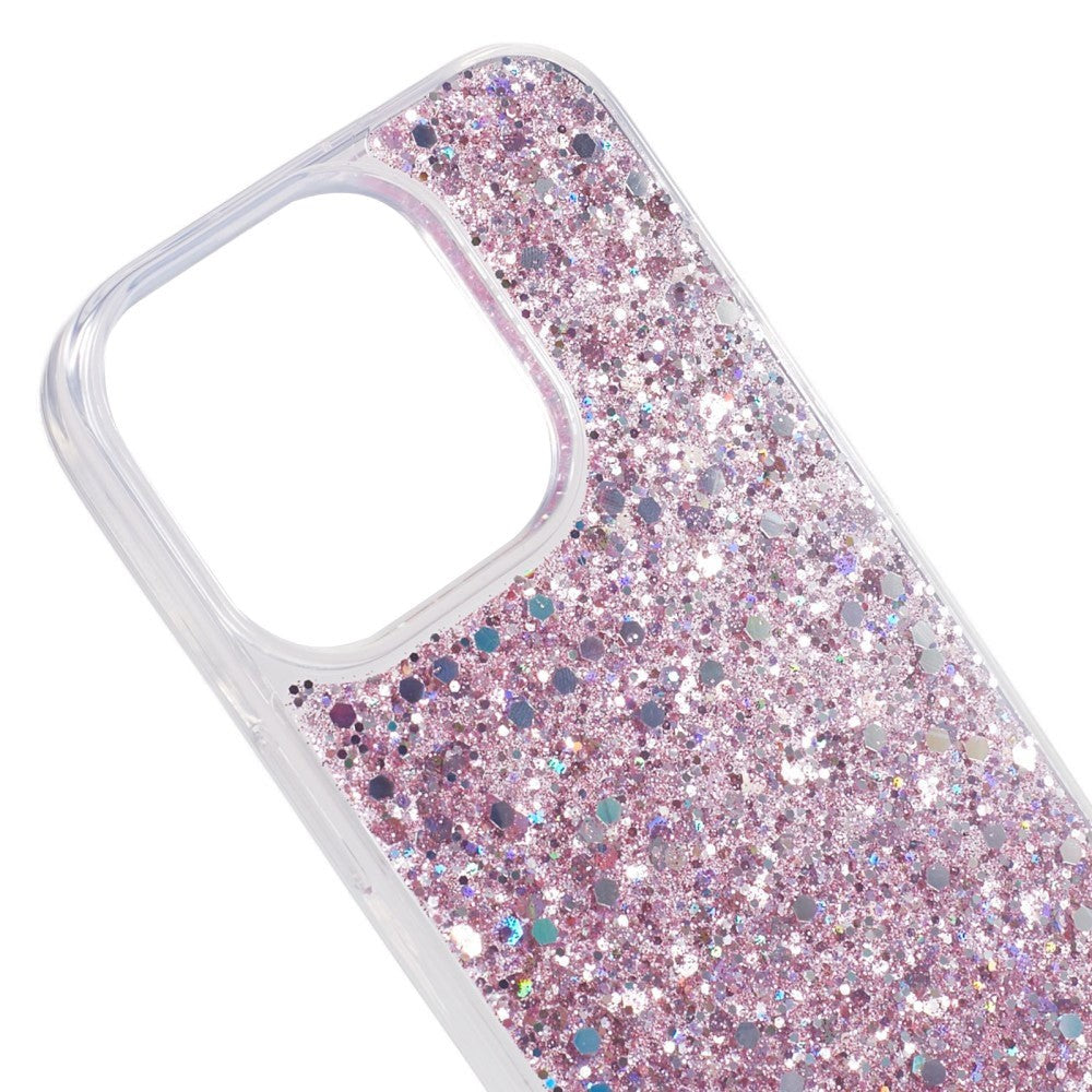 iPhone 15 Pro Max Glitter Skal - Rosa