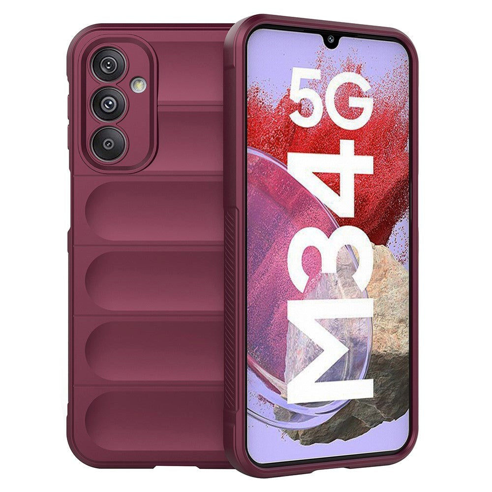 Samsung Galaxy M34 (5G) / F34 (5G) Flexibel Plast Skal - Vinröd