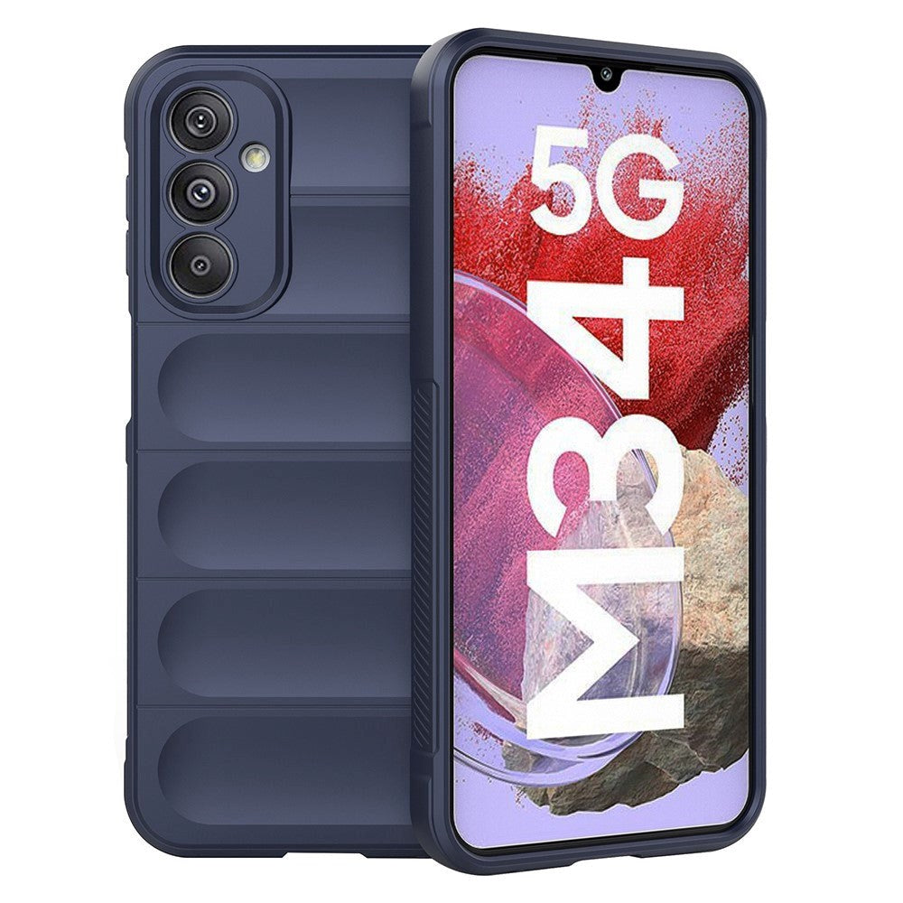 Samsung Galaxy M34 (5G) / F34 (5G) Flexibel Plast Skal - Mörkblå