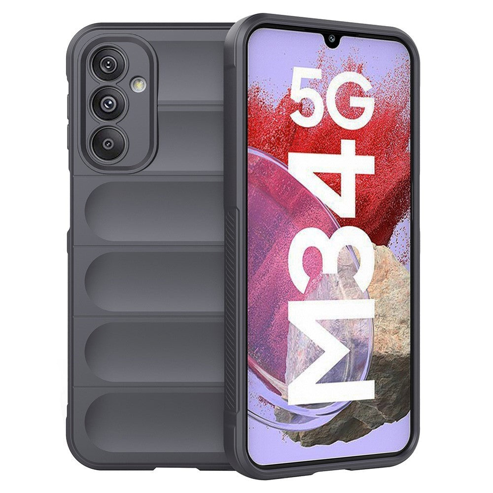 Samsung Galaxy M34 (5G) / F34 (5G) Flexibel Plast Skal - Mörkgrå