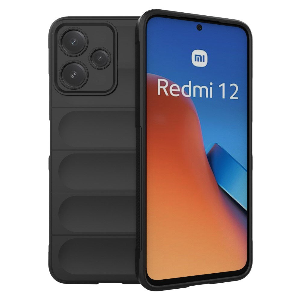 EIDERWOOD Xiaomi Redmi 12 (5G) / Poco M6 Pro (5G)  Flexibel Plast Skal - Svart