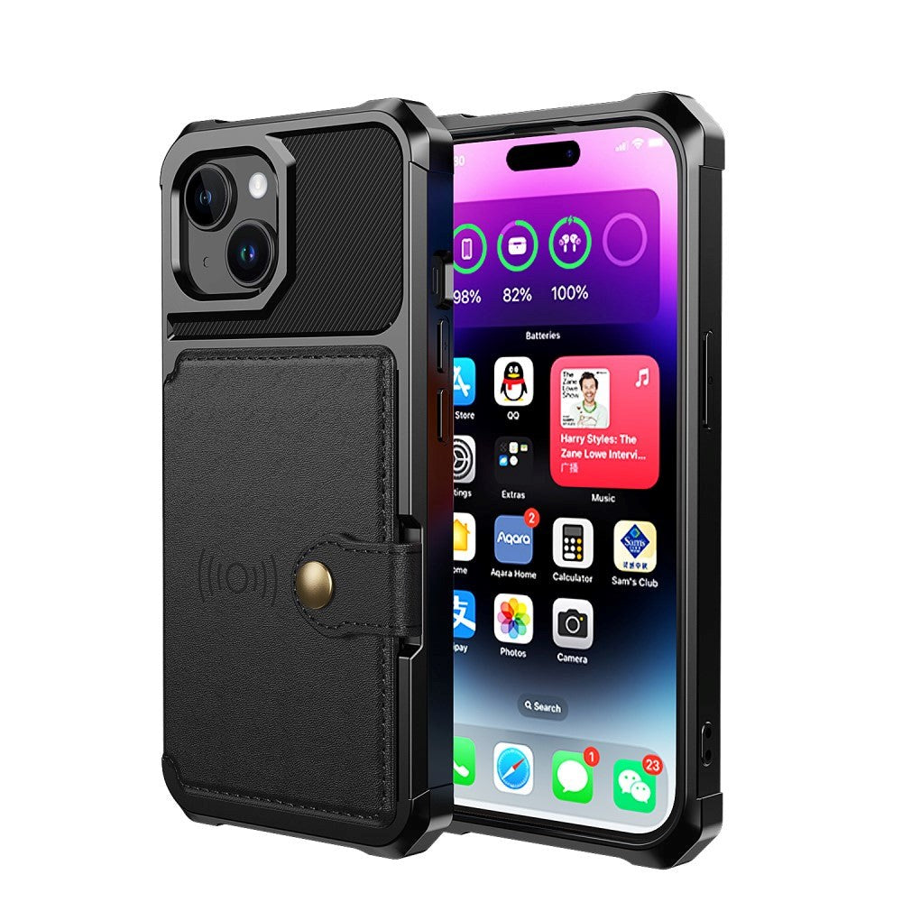 iPhone 15 Hybrid Skal med Plånbok