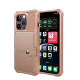 iPhone 15 Pro Hybrid Skal med Plånbok - Rose Gold