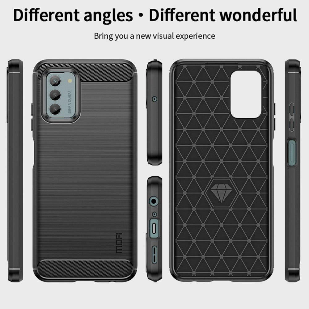 Nokia G42 Brushed Carbon Fiber Plast Skal - Svart