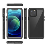 iPhone 12 Pro IP68 Damm- & Vattentätt Skal - Genomskinlig / Svart