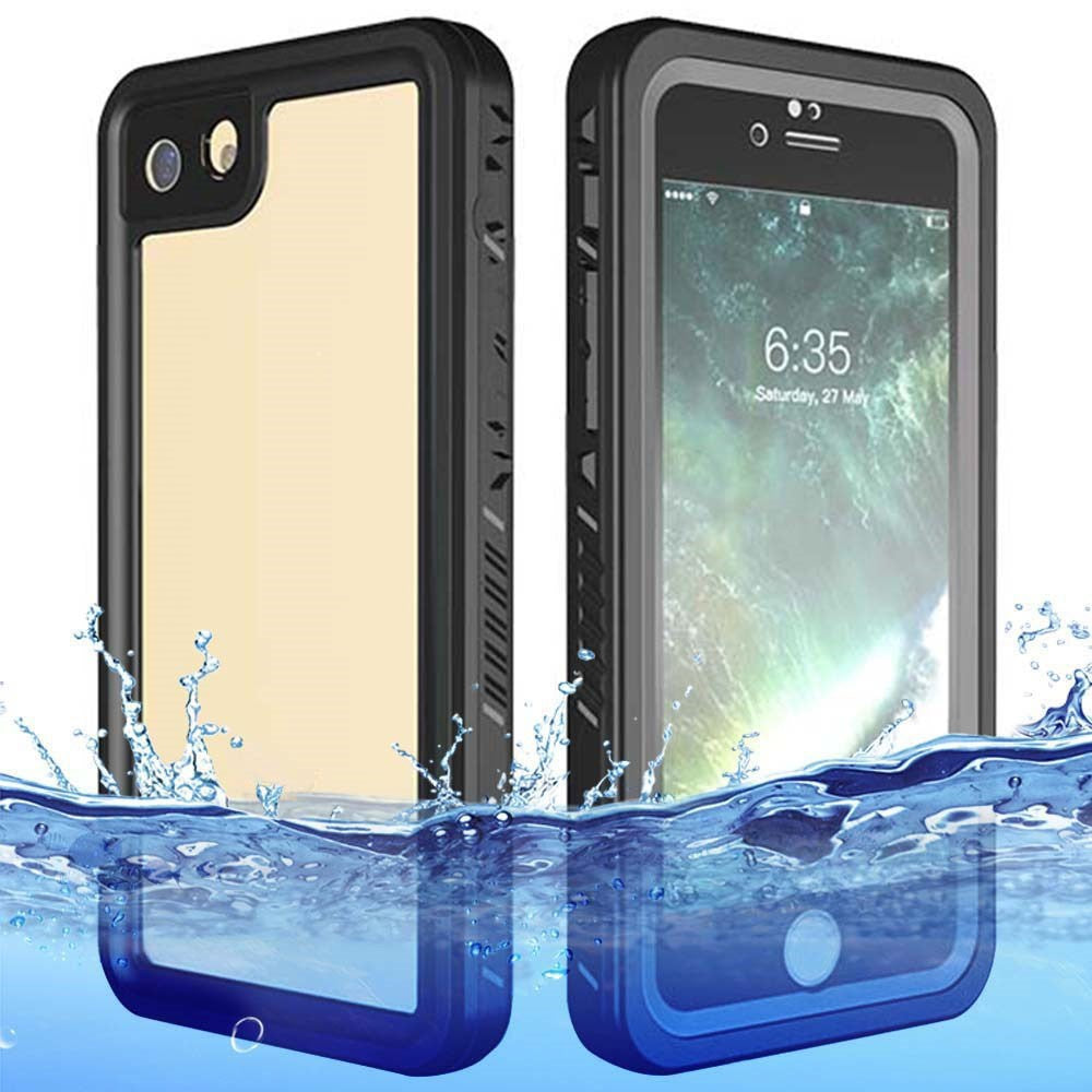 iPhone SE (2022 / 2020) / 8 / 7 Redpepper IP68 Vattentätt Fodral - Svart / Genomskinlig