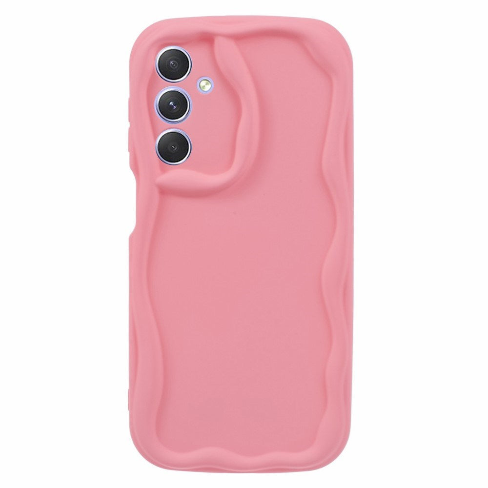 EIDERWOOD Samsung Galaxy S23 FE Flexibelt Plast Skal med Vågiga Kanter - Pink