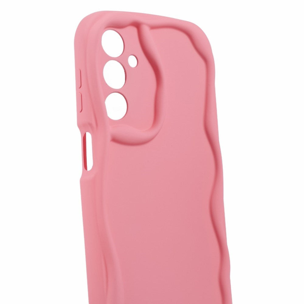 EIDERWOOD Samsung Galaxy S23 FE Flexibelt Plast Skal med Vågiga Kanter - Pink