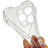 EIDERWOOD iPhone 15 Pro Flexibelt Plast Skal m. Hjärtaform - Transparent