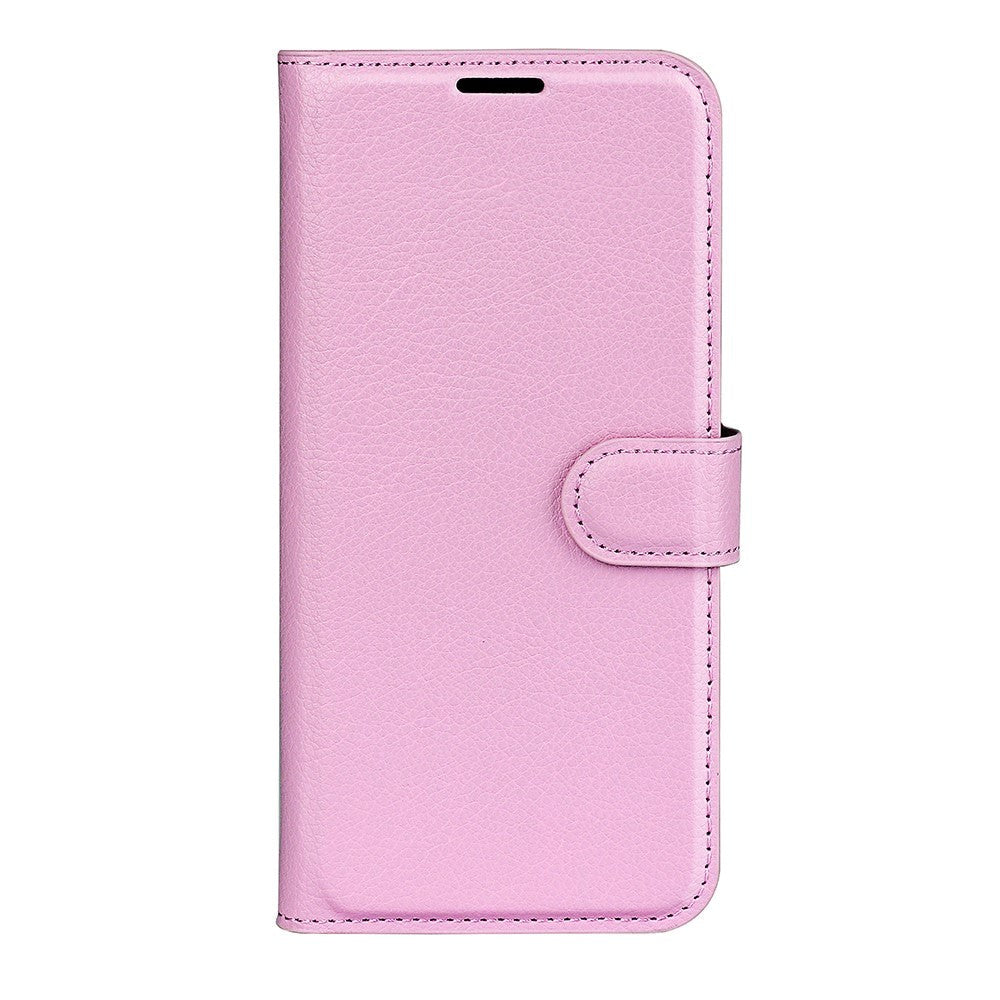 Xiaomi 13T / 13T Pro Litchi Plånboksfodral m. Imitationsläder - Rosa