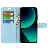 Xiaomi 13T / 13T Pro Litchi Plånboksfodral m. Imitationsläder - Blå