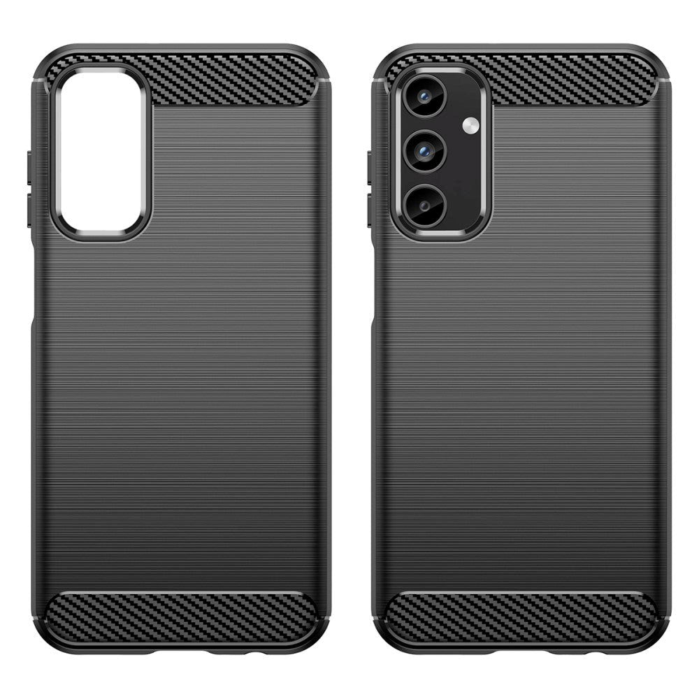 Samsung Galaxy A15 (5G) / A15 Brushed Carbon Fiber Skal - Svart