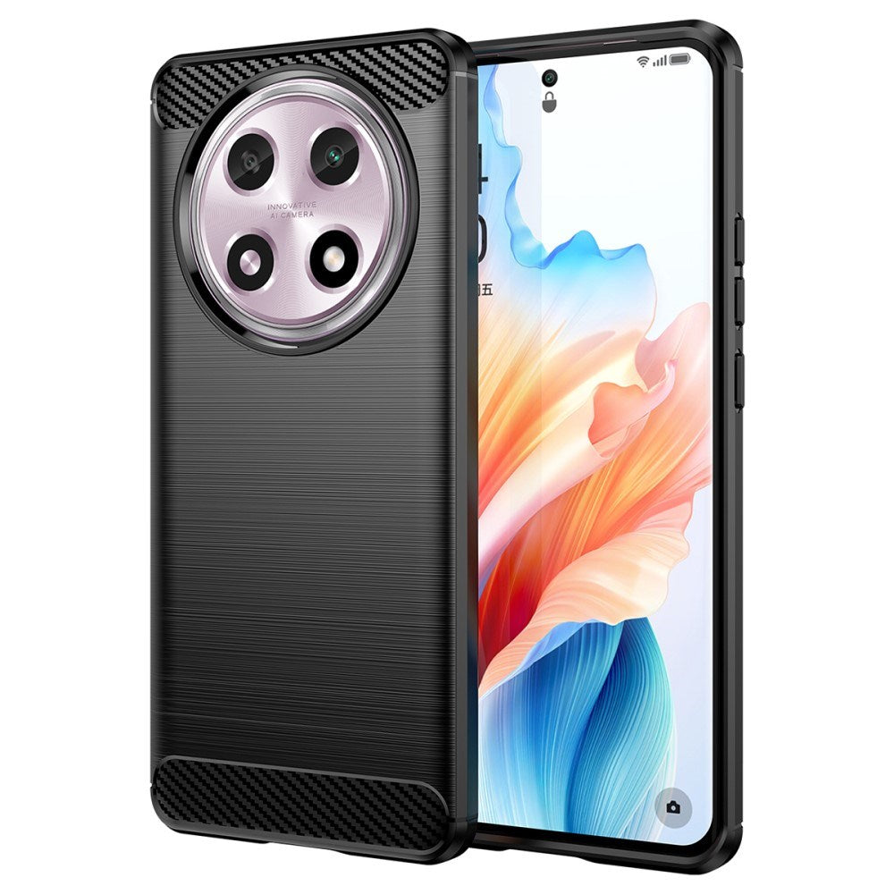 EIDERWOOD Oppo A2 Pro (5G) Kolfiber Flexibel Plast Skal - Black