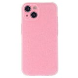 iPhone 15 Flexibelt Plastskal med Glitter - Rosa