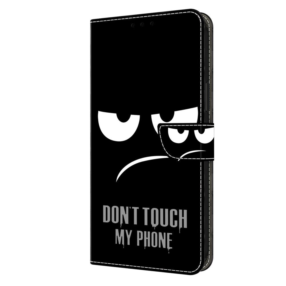 Xiaomi 13T / 13T Pro PU-Läder Plånboksfodral m. Tryck - "Don't Touch My Phone"