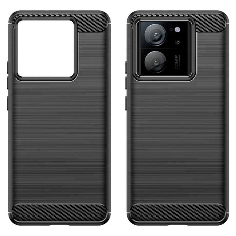 Xiaomi 13T / 13T Pro Brushed Carbon Fiber Plast Skal - Svart