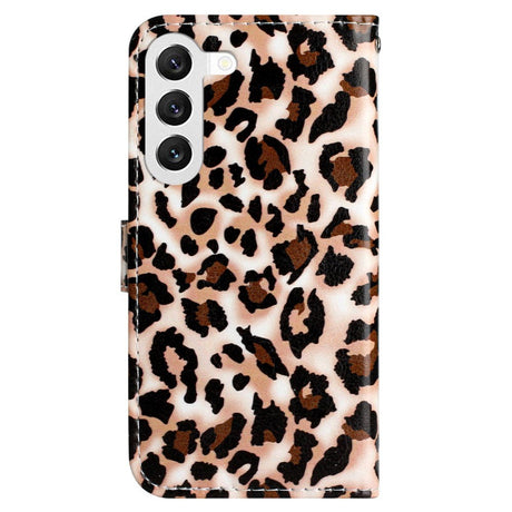 Samsung Galaxy S24 Läder Plånboksfodral med Rem - Leopard