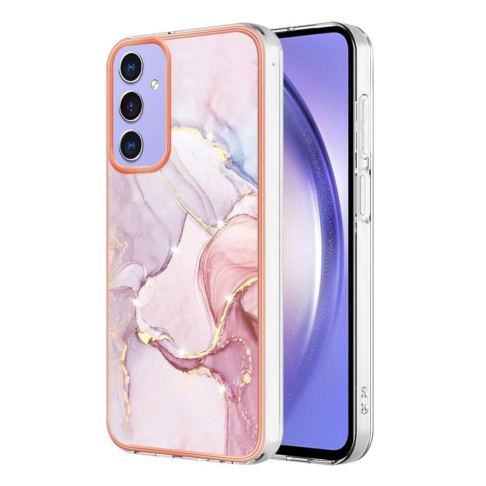 Samsung Galaxy A15 (5G) / A15 Hybrid Plastskydd - Rose Gold Marmor