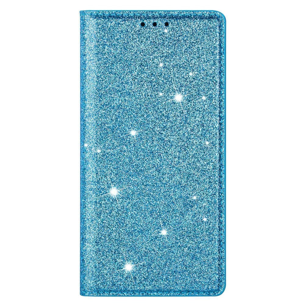 Samsung Galaxy A15 (5G) / A15 Läder Flip Fodral med Plånbok - Glitter - Blå