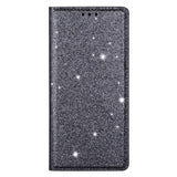 Samsung Galaxy A15 (5G) / A15 Läder Flip Fodral med Plånbok - Glitter - Grå