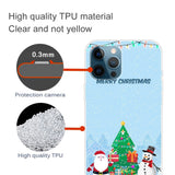 iPhone 15 Pro Flexibel Plast Jule Skal - Merry Christmas - Jultomten & Snögubben