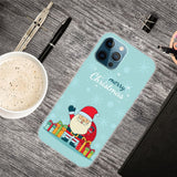 iPhone 15 Pro Flexibel Plast Jule Skal - Merry Christmas - Glad Jultomte med Presenter