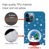 iPhone 15 Pro Flexibel Plast Jule Skal - Merry Christmas - Snöklot