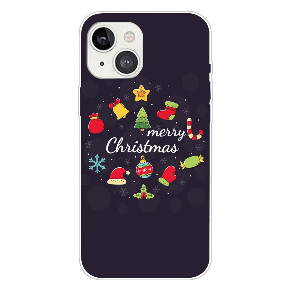 iPhone 15 Flexibel Plast Jule Skal - Merry Christmas - Julpynt